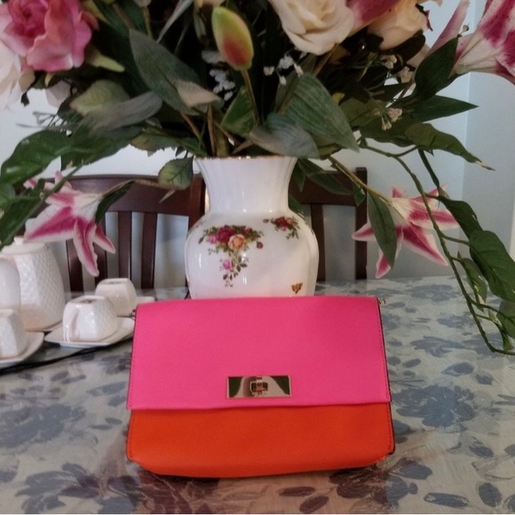 Kate Spade - Orange and Pink Purse/Clutch Removal Chain - Picture 2 of 7